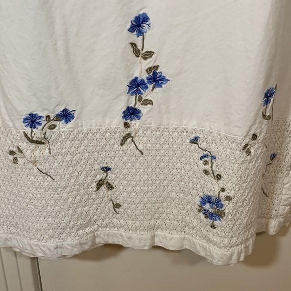 Jane Ashley 100% Cotton Embroidered Crocheted Maxi Dress, L - Picture 3 of 8